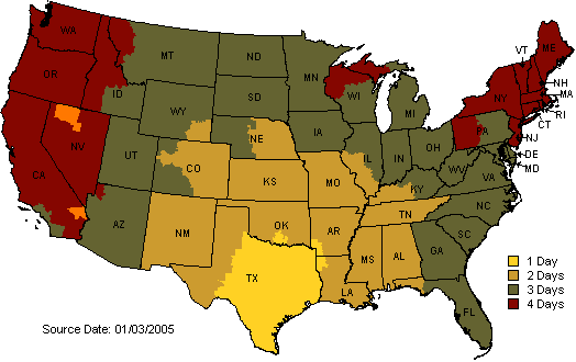 UPS Delivery Map