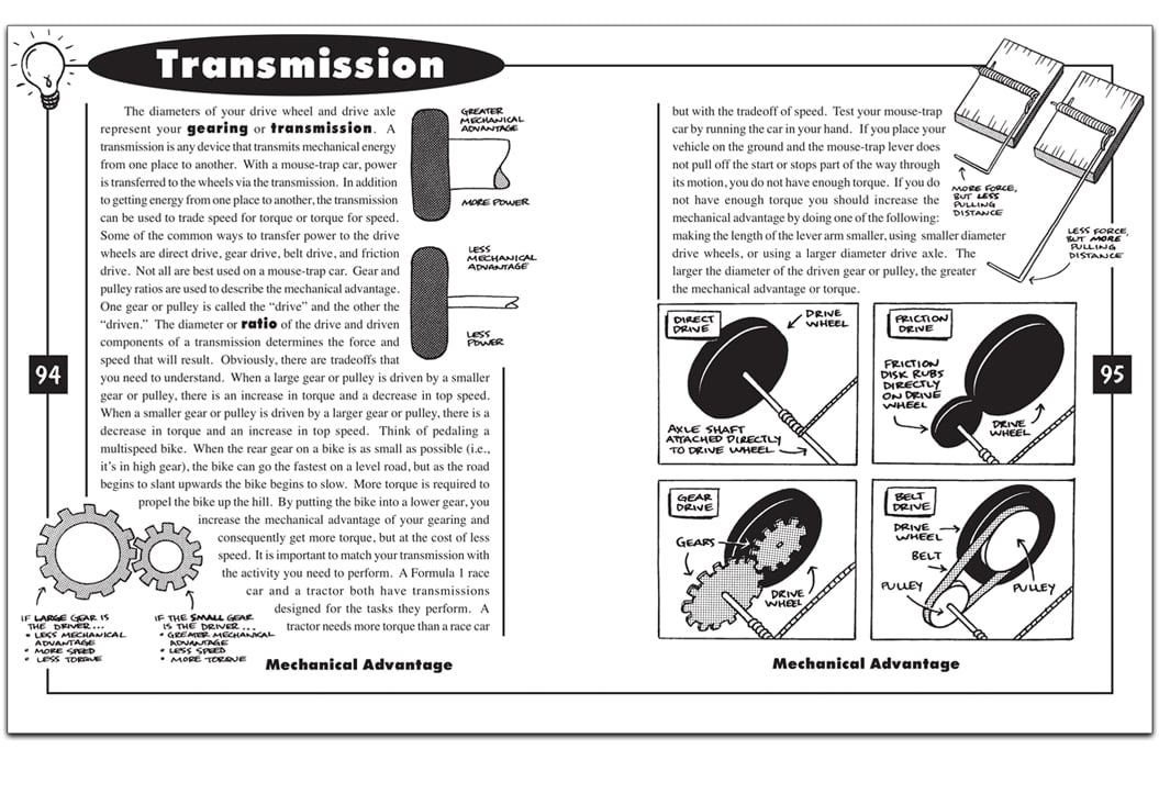 mousetrap cars the secrets to success: pages 94-95