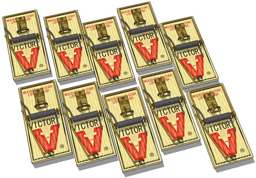 Victor Brand Mousetraps (10 pack)