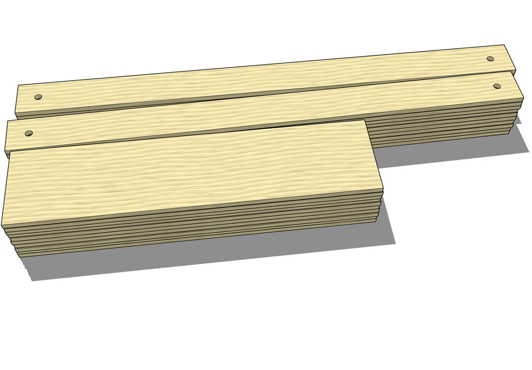 Prefab Balsa Wood Frame: parts