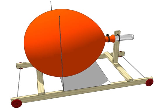 The Wind Bag: balloon powered racer kit