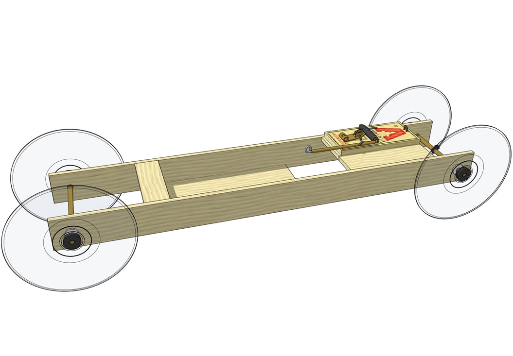 Can-Dew: mousetrap car kit