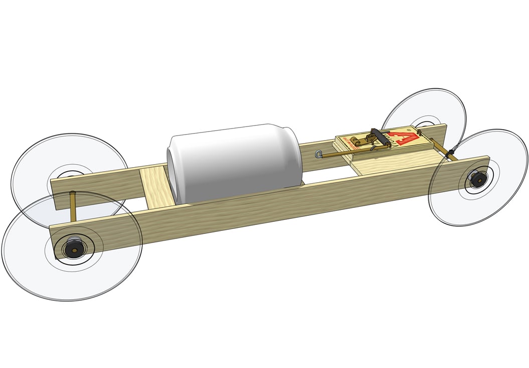 Can-Dew mousetrap car kit: cargo