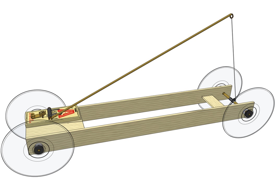The Wrangler: mousetrap car kit