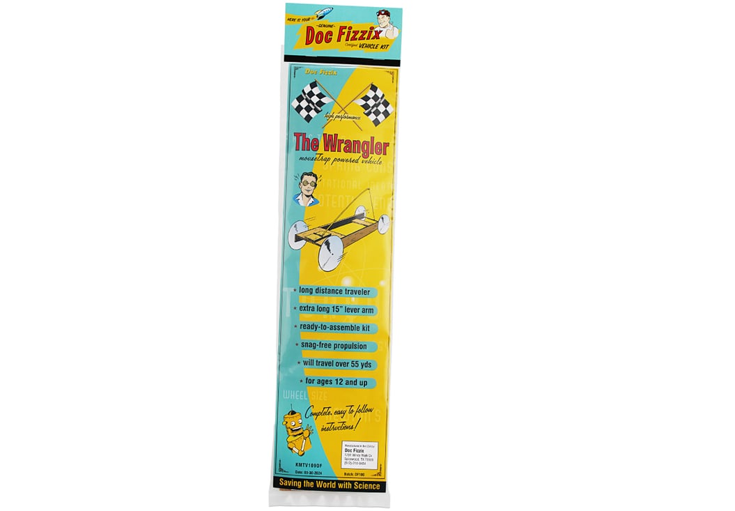 Wrangler Mousetrap Car Kit: packaging