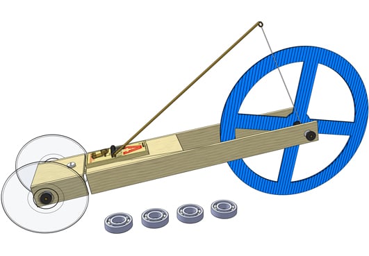 mousetrap car kit with bearings: the big cheese