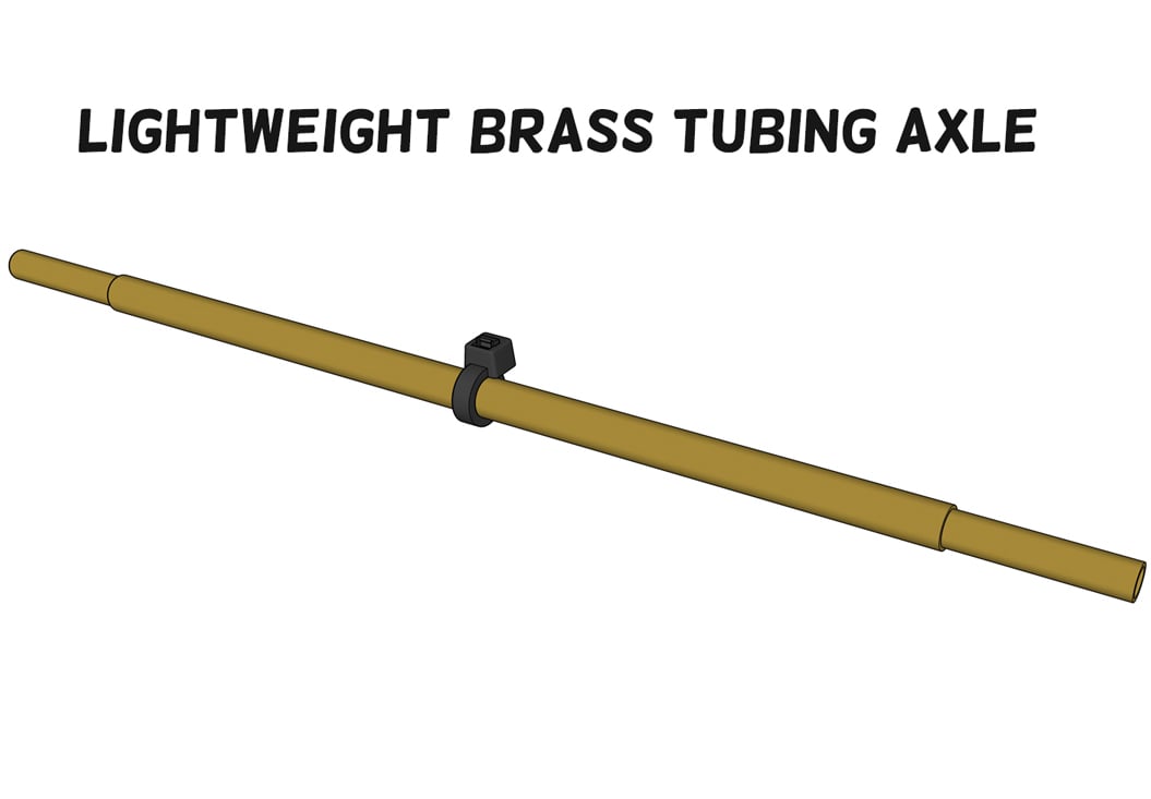 lightweight brass tubing axle
