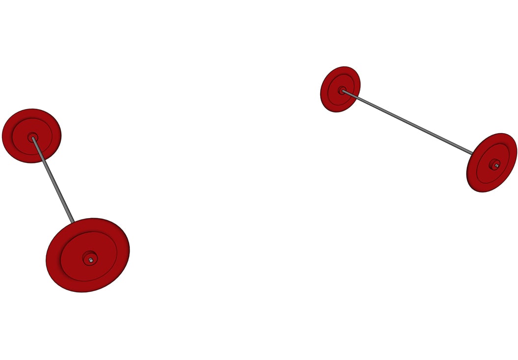 low-inertia Dragster wheels and Axle Syste