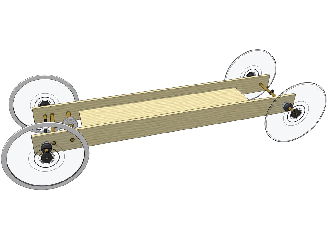 The Gunslinger: rubber band racer kit