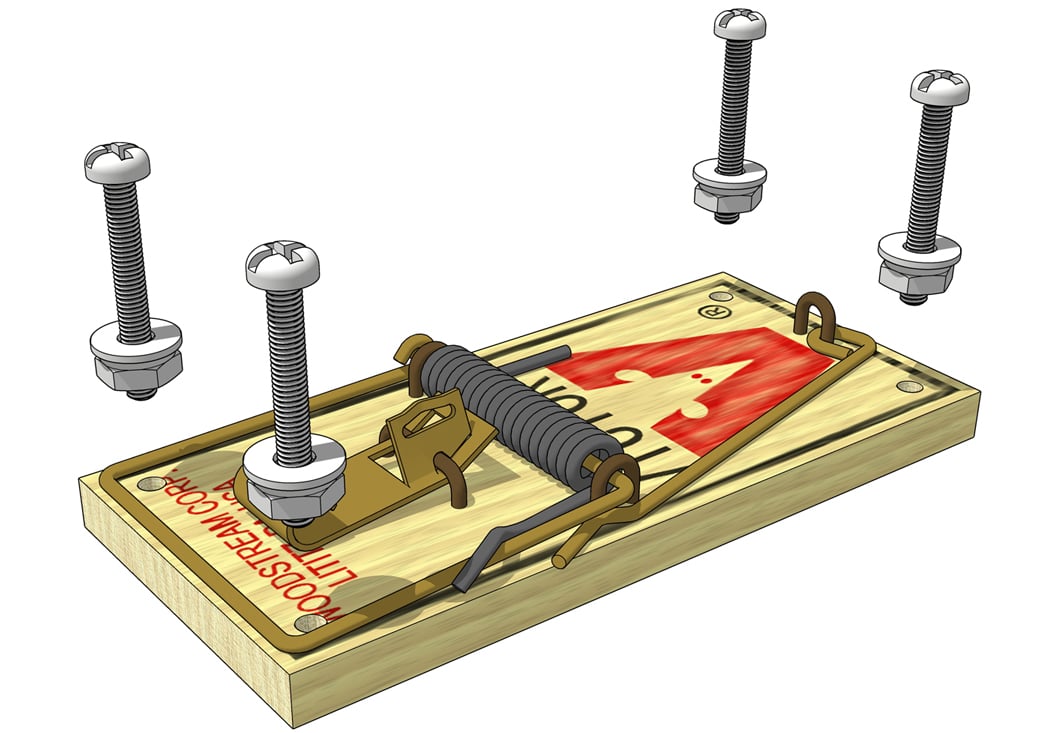 mousetrap hold down bolts