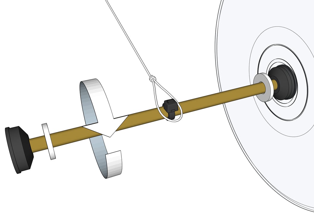 zip-tie axle hook up close
