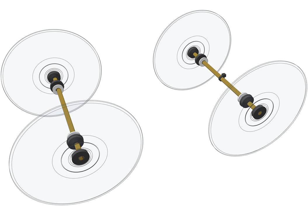 Low-inertia wheel and axle system