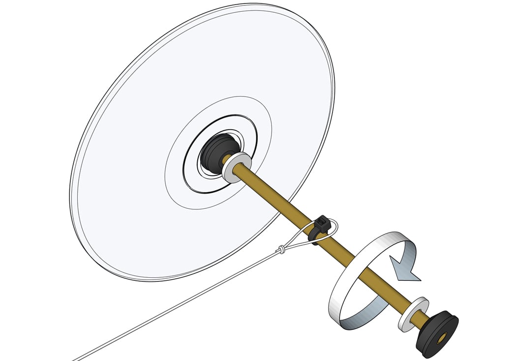 rubber band car easy-wind, snag-free propulsion system