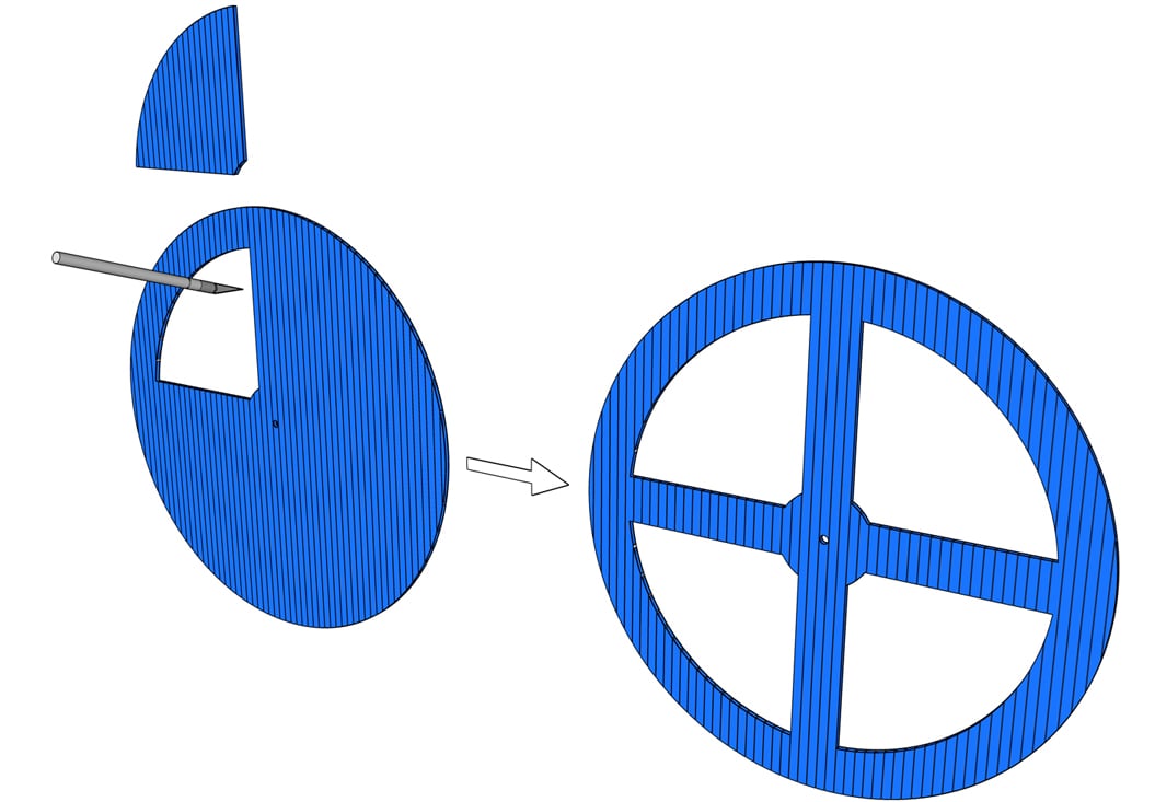 Ultra-Light Big Wheel: how to cut spokes